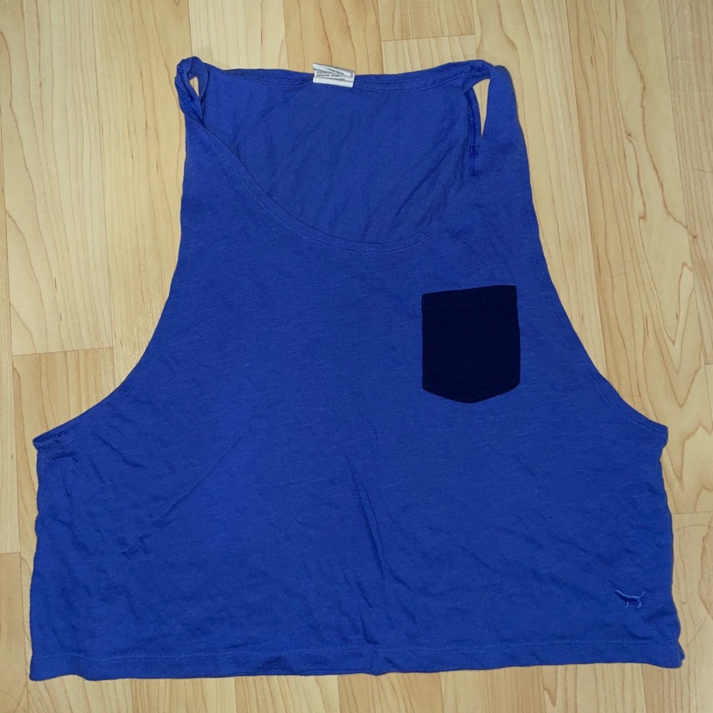PINK blue purple workout tank